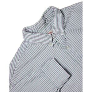 Brooks Brothers Shirt Mens LARGE  Striped X Slim Cotton‎ Button Down